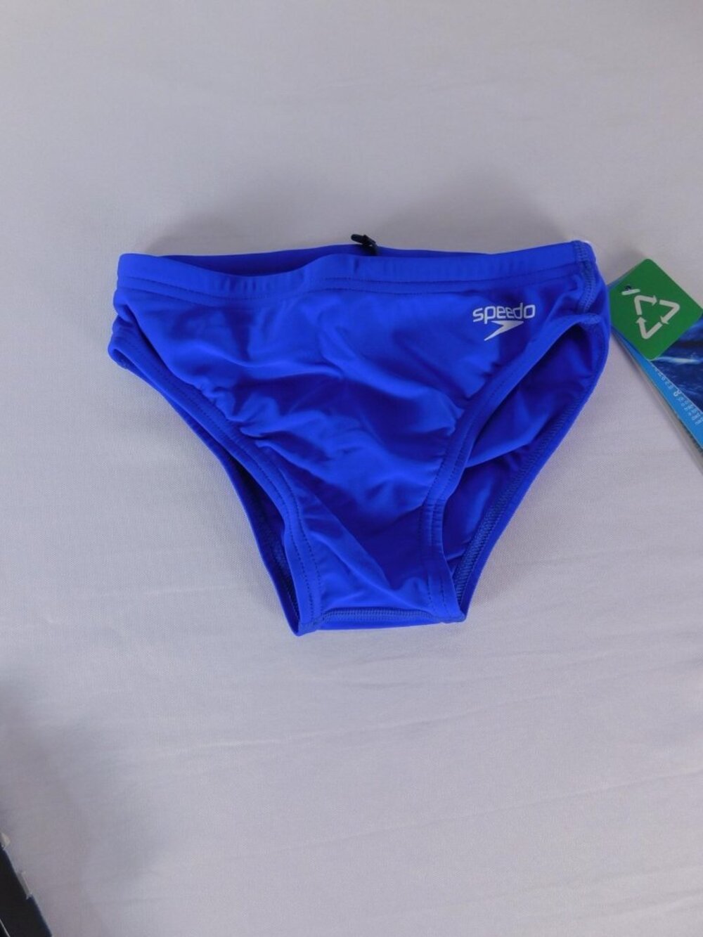 Speedo Swim Briefs Boys M Blue PowerFLEX Eco Lined Competitive Youth Racing